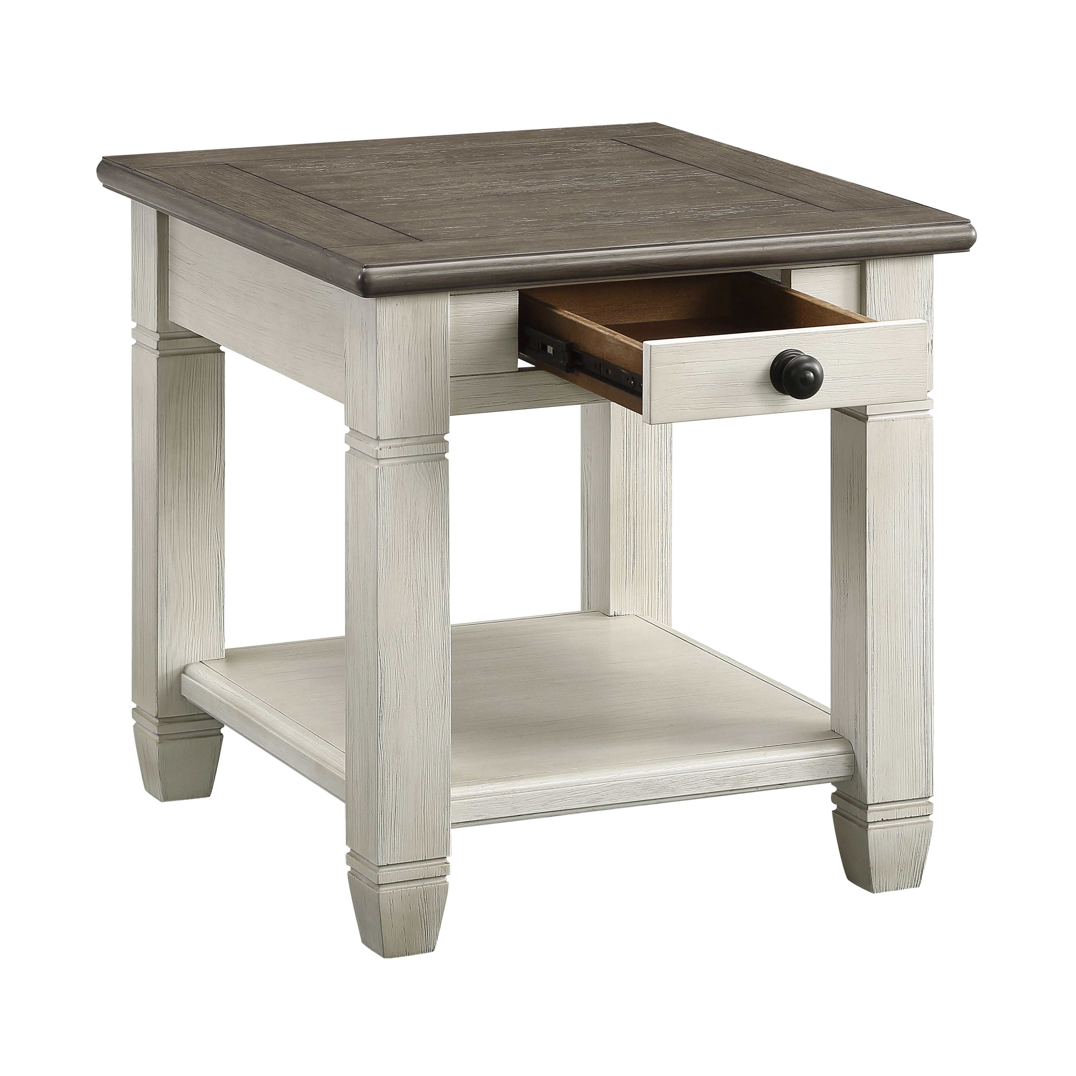 Granby Antique White End Table - 5627NW-04 - Bien Home Furniture &amp; Electronics