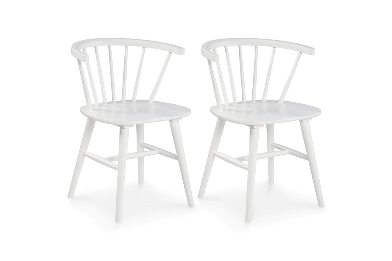 Grannen White Dining Chair, Set of 2 - D407-01 - Bien Home Furniture & Electronics
