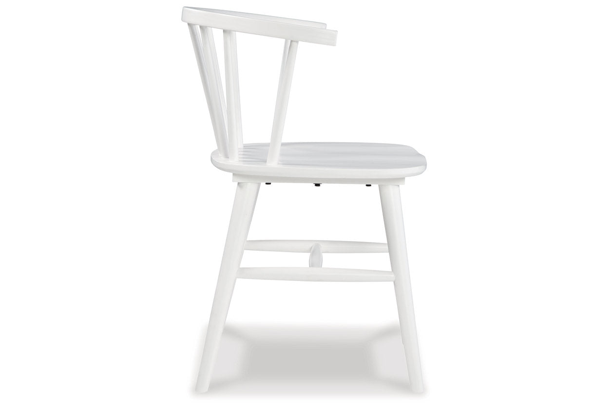 Grannen White Dining Chair, Set of 2 - D407-01 - Bien Home Furniture & Electronics