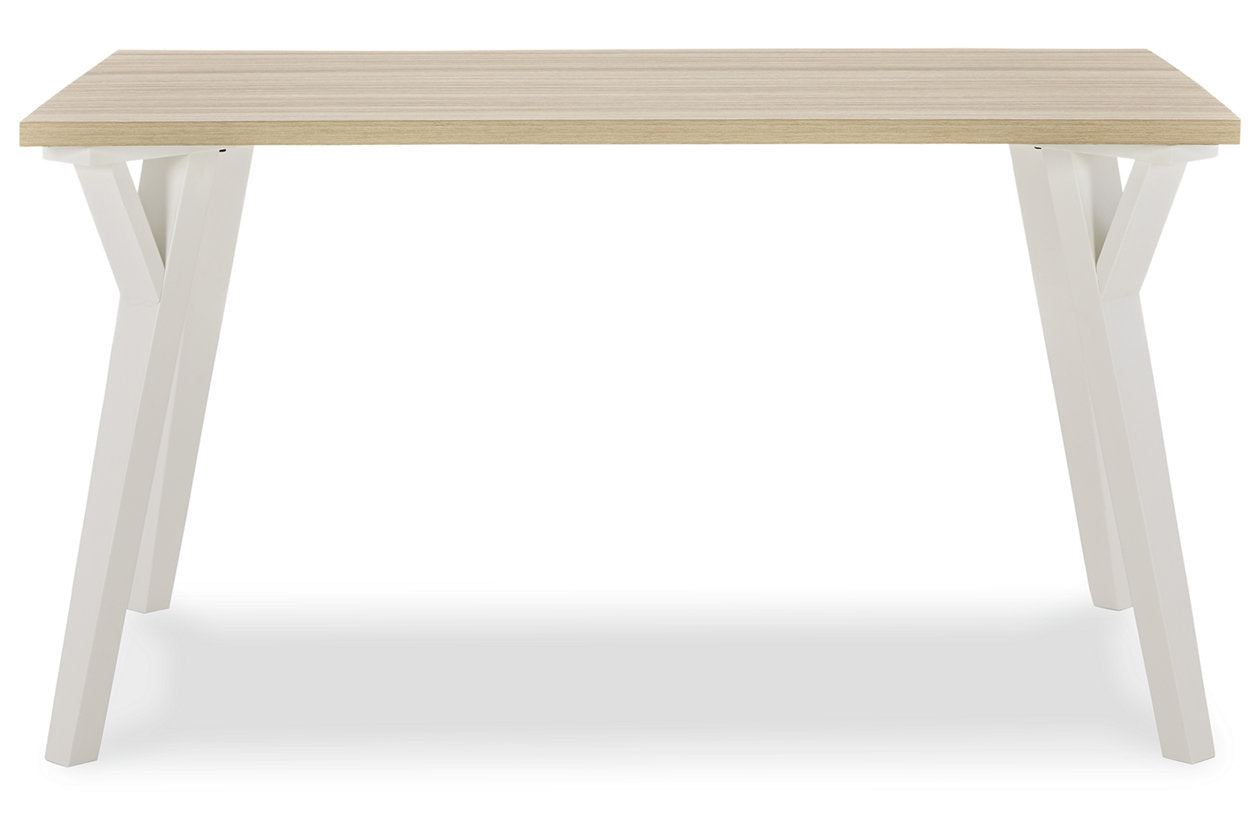 Grannen White/Natural Dining Table - D407-25 - Bien Home Furniture & Electronics