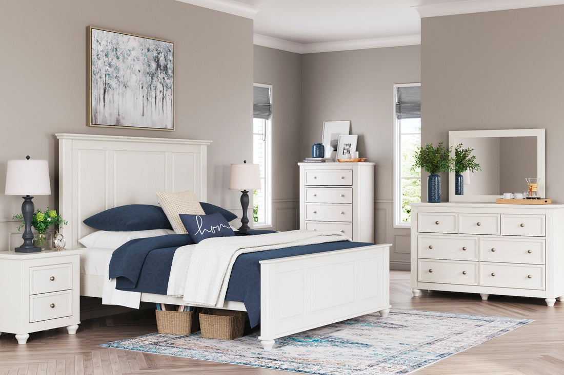 Grantoni White Panel Bedroom Set - SET | B3290-54 | B3290-57 | B3290-96 | B3290-61 | B3290-92 | B3290-245 - Bien Home Furniture &amp; Electronics