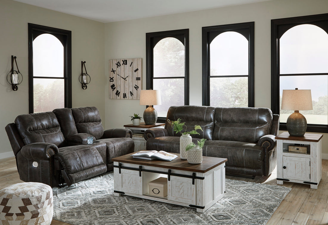 Grearview Charcoal Power Reclining Living Room Set - SET | 6500547 | 6500518 | 6500582 - Bien Home Furniture &amp; Electronics