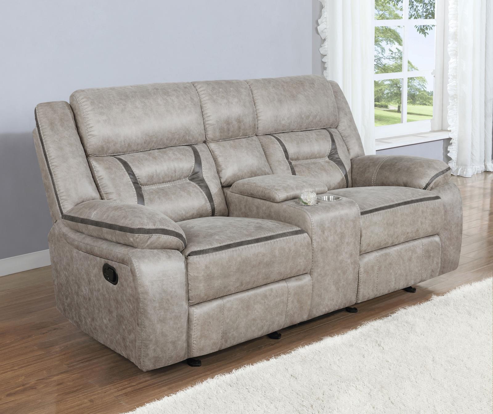 Greer Upholstered Tufted Back Glider Loveseat - 651352 - Bien Home Furniture & Electronics