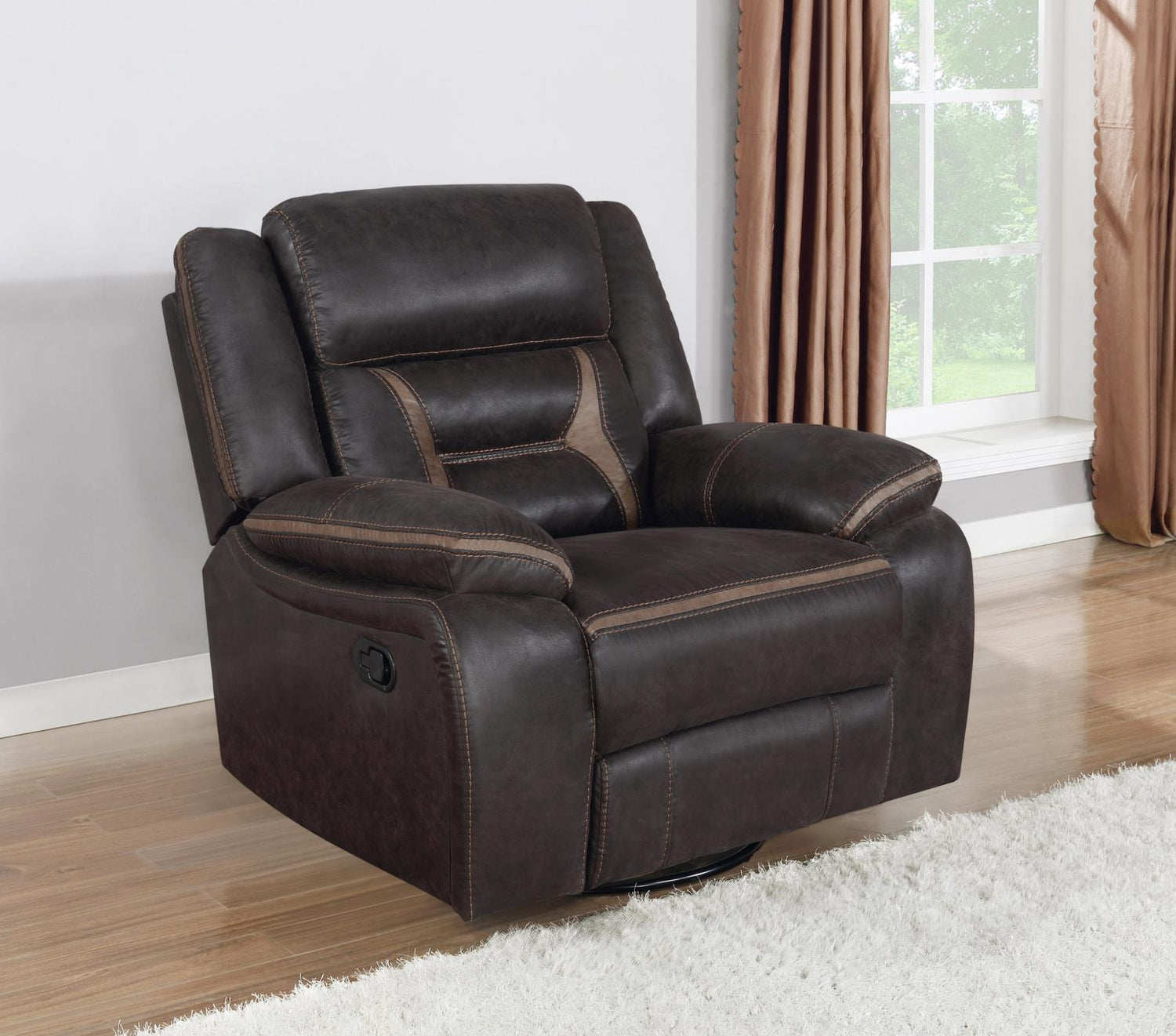 Greer Upholstered Tufted Back Glider Recliner - 651356 - Bien Home Furniture & Electronics
