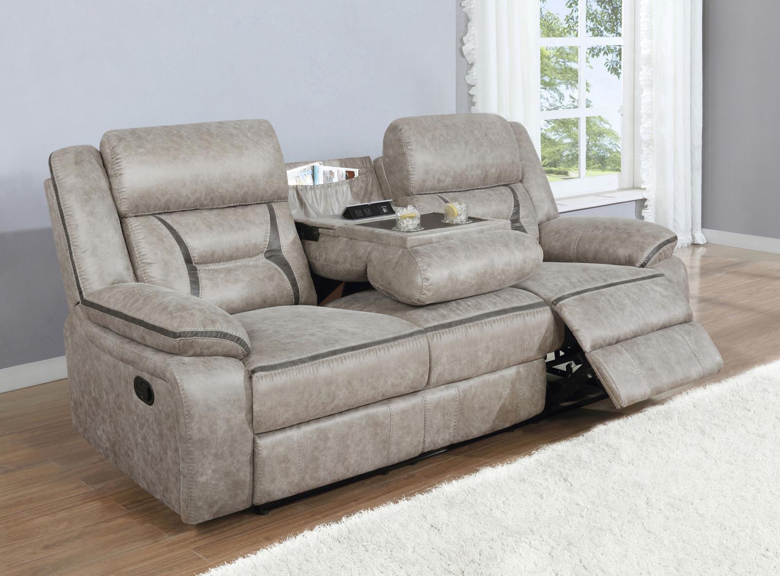 Greer Upholstered Tufted Back Motion Sofa - 651351 - Bien Home Furniture & Electronics