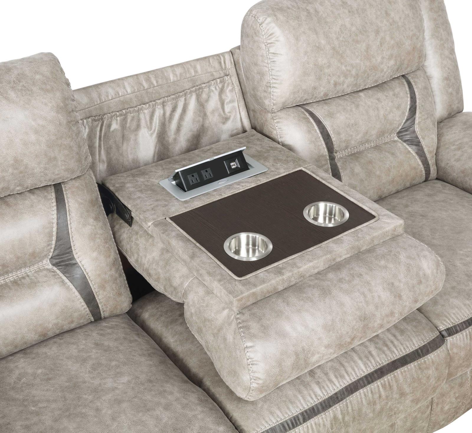 Greer Upholstered Tufted Back Motion Sofa - 651351 - Bien Home Furniture & Electronics