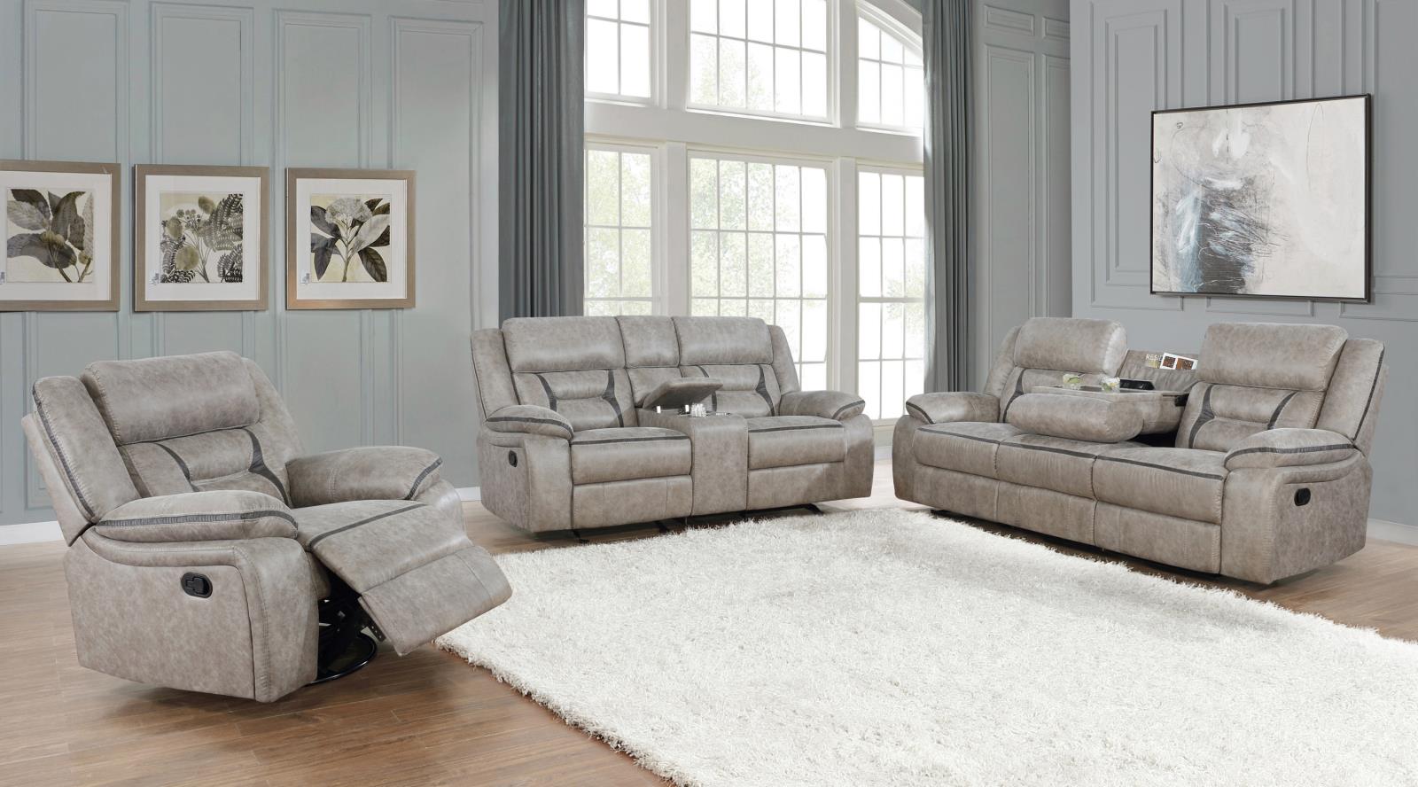Greer Upholstered Tufted Back Motion Sofa - 651351 - Bien Home Furniture & Electronics
