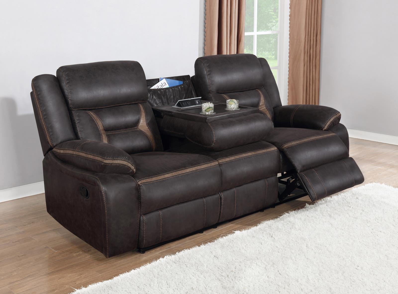 Greer Upholstered Tufted Back Motion Sofa - 651354 - Bien Home Furniture & Electronics