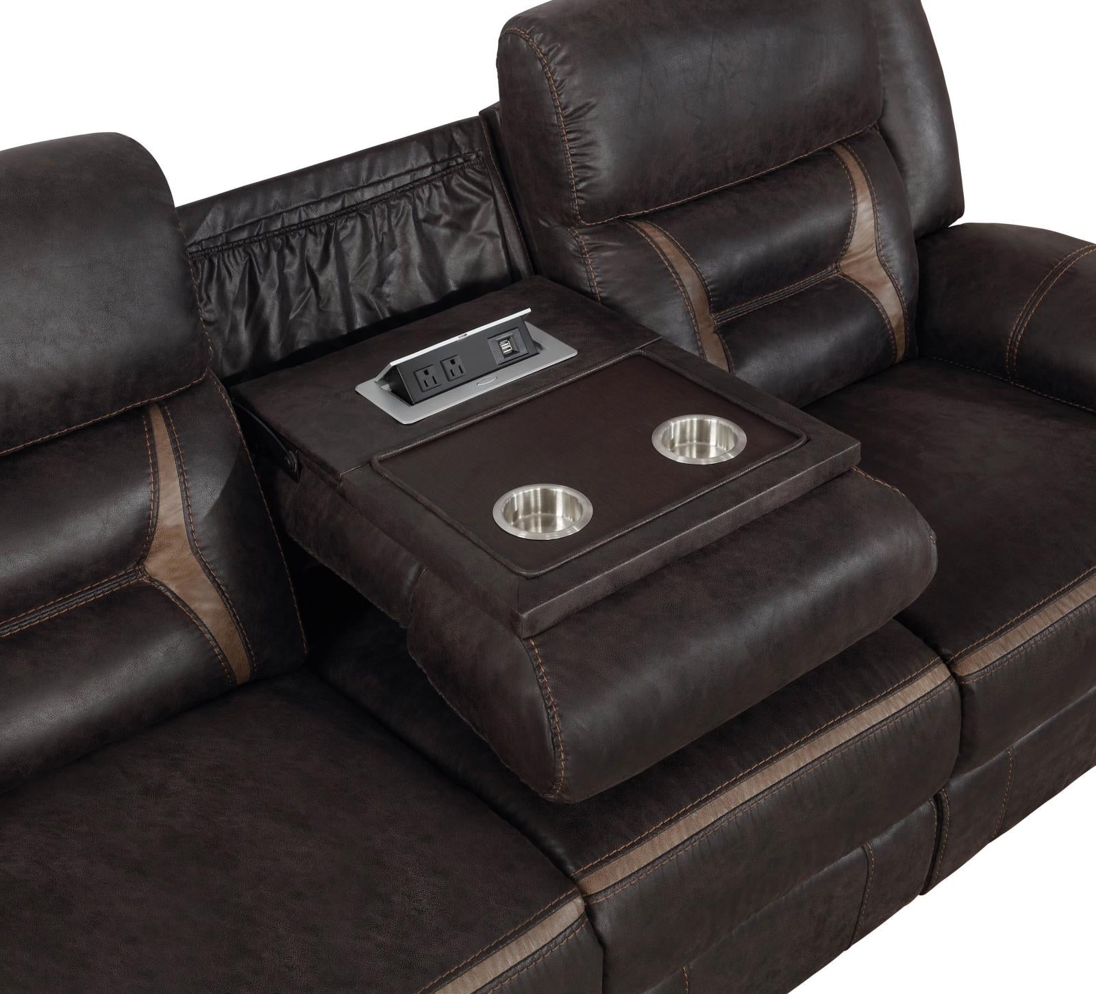 Greer Upholstered Tufted Back Motion Sofa - 651354 - Bien Home Furniture & Electronics