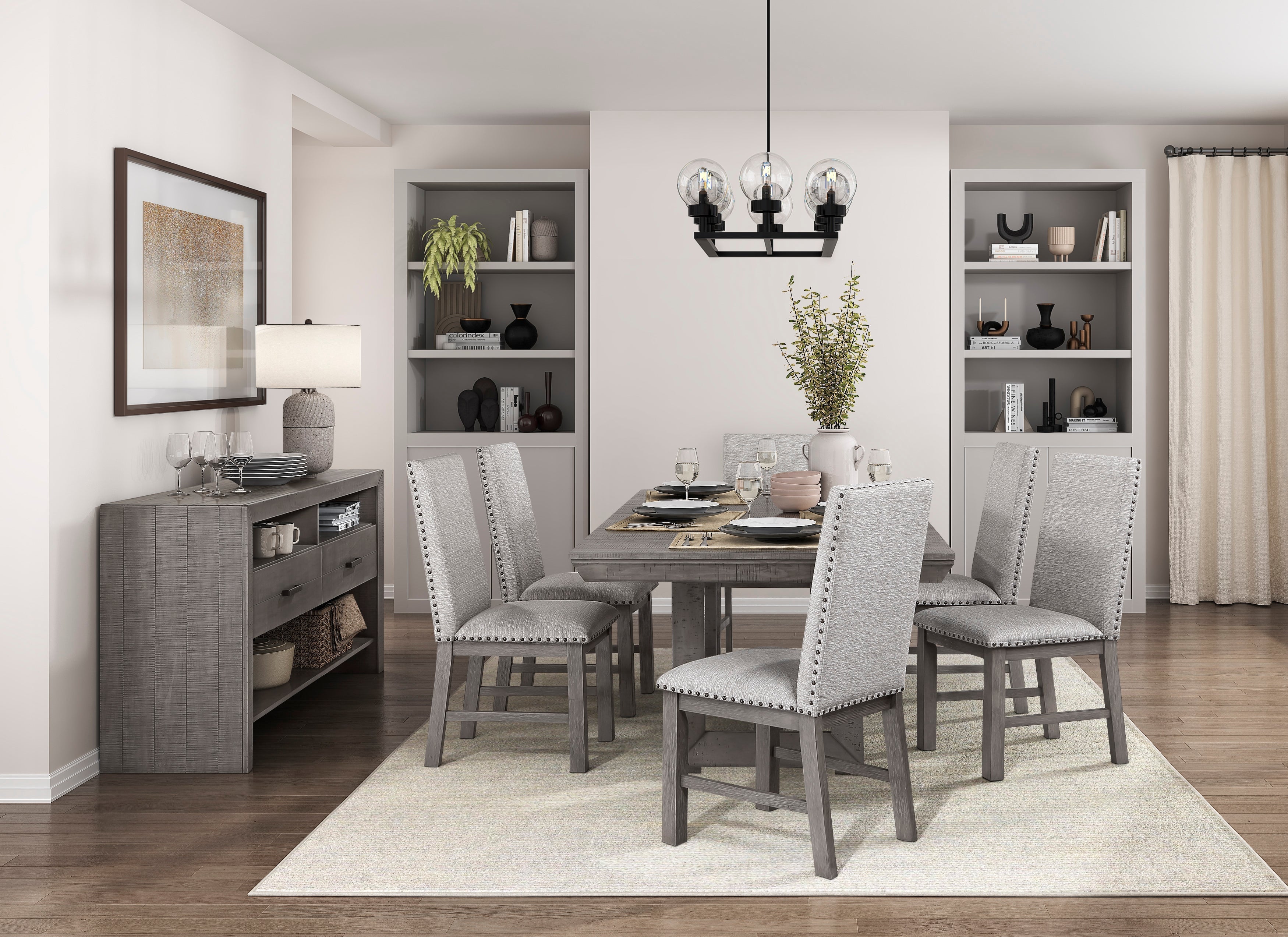 Gresham Gray Side Chair, Set of 2 - 5760S - Bien Home Furniture & Electronics