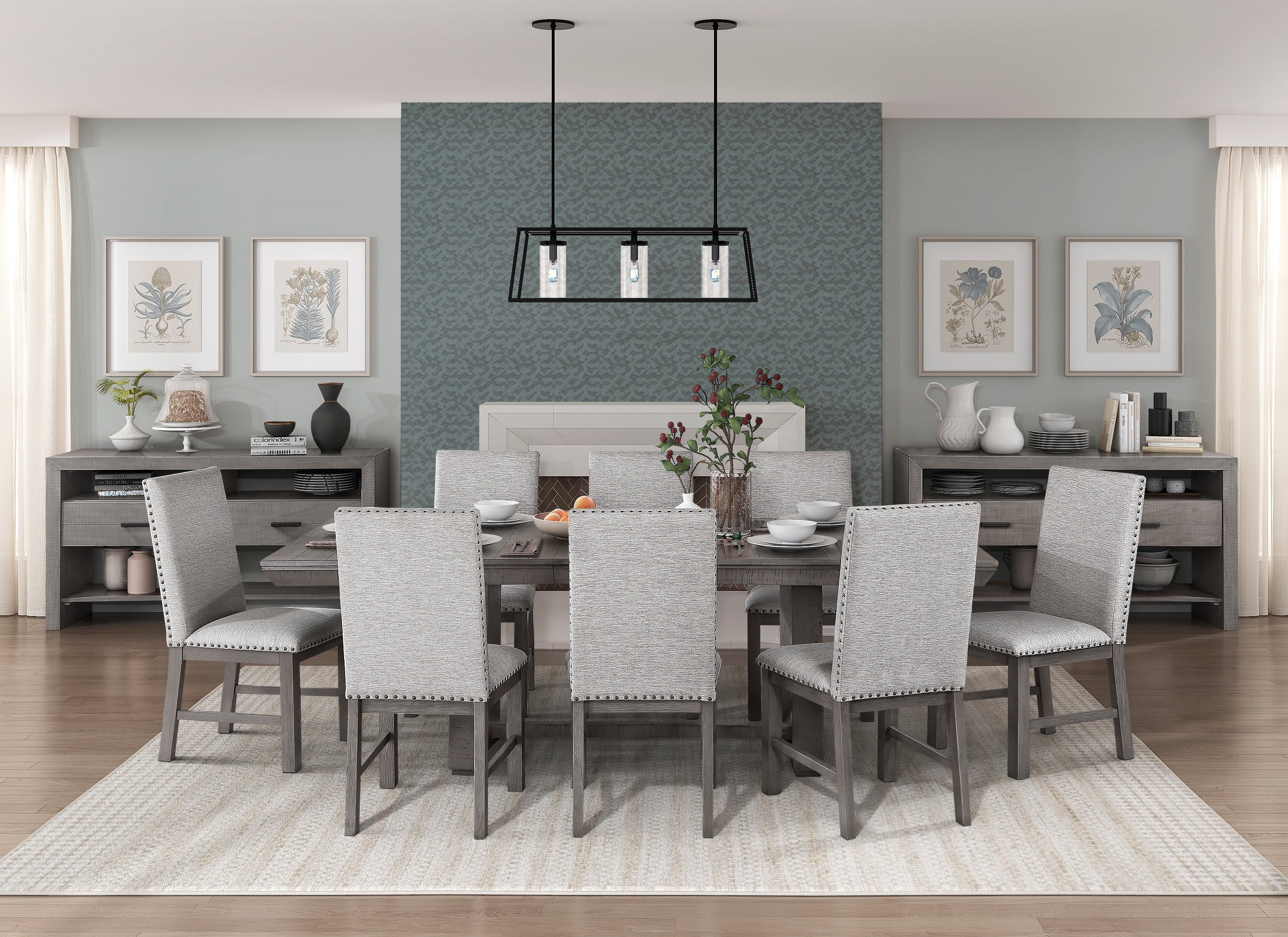 Gresham Gray Side Chair, Set of 2 - 5760S - Bien Home Furniture & Electronics