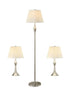 Griffin 3-Piece Slender Lamp Set Brushed Nickel - 901235 - Bien Home Furniture & Electronics