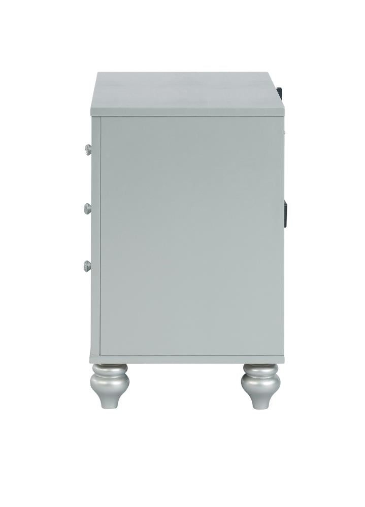 Gunnison 2-Drawer Nightstand Silver Metallic - 223212 - Bien Home Furniture & Electronics