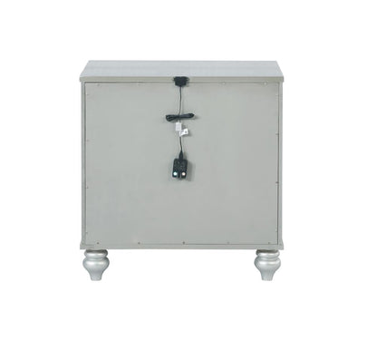 Gunnison 2-Drawer Nightstand Silver Metallic - 223212 - Bien Home Furniture &amp; Electronics