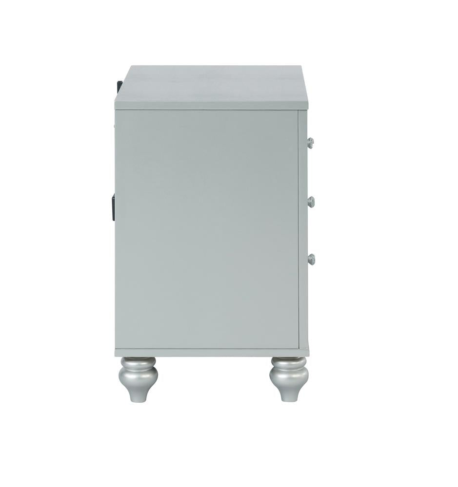 Gunnison 2-Drawer Nightstand Silver Metallic - 223212 - Bien Home Furniture & Electronics