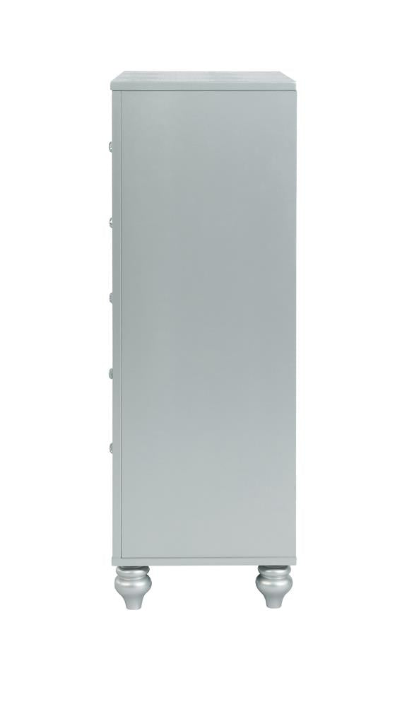 Gunnison Silver Metallic 5-Drawer Chest - 223215 - Bien Home Furniture & Electronics