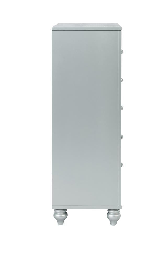 Gunnison Silver Metallic 5-Drawer Chest - 223215 - Bien Home Furniture & Electronics