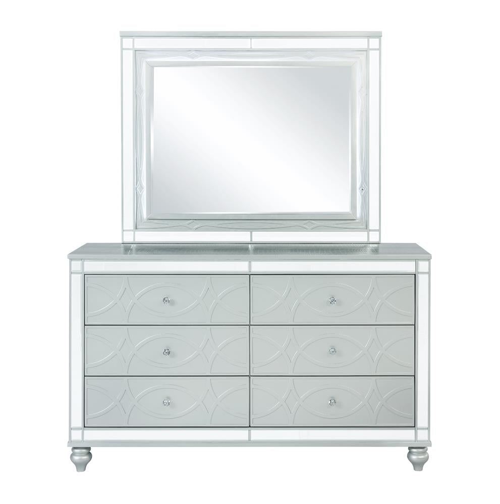 Gunnison Silver Metallic 6-Drawer Dresser - 223213 - Bien Home Furniture & Electronics