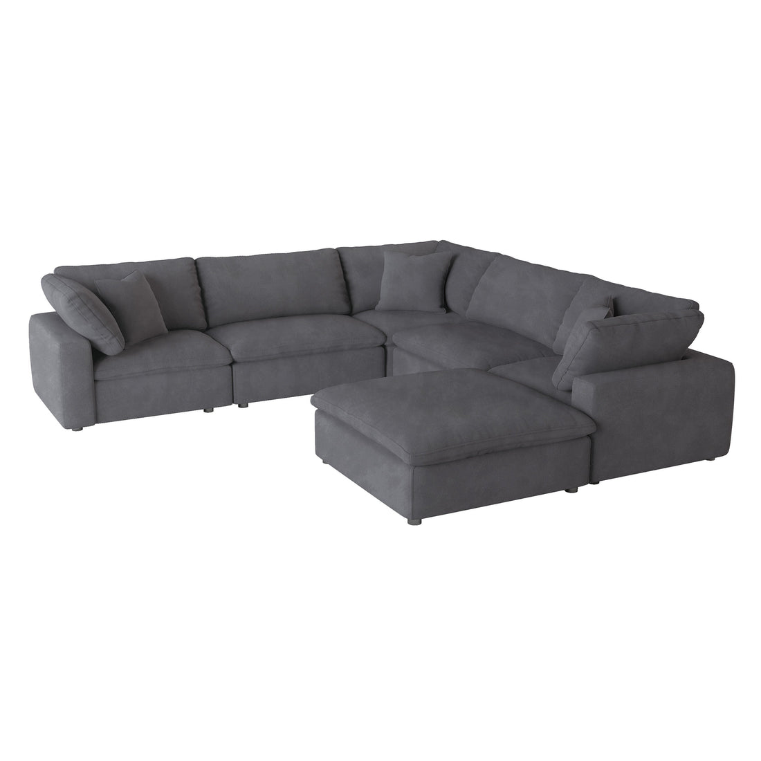 Guthrie Gray Modular 6-Piece Modular Sectional with Ottoman - 9546GY*6OT - Bien Home Furniture & Electronics