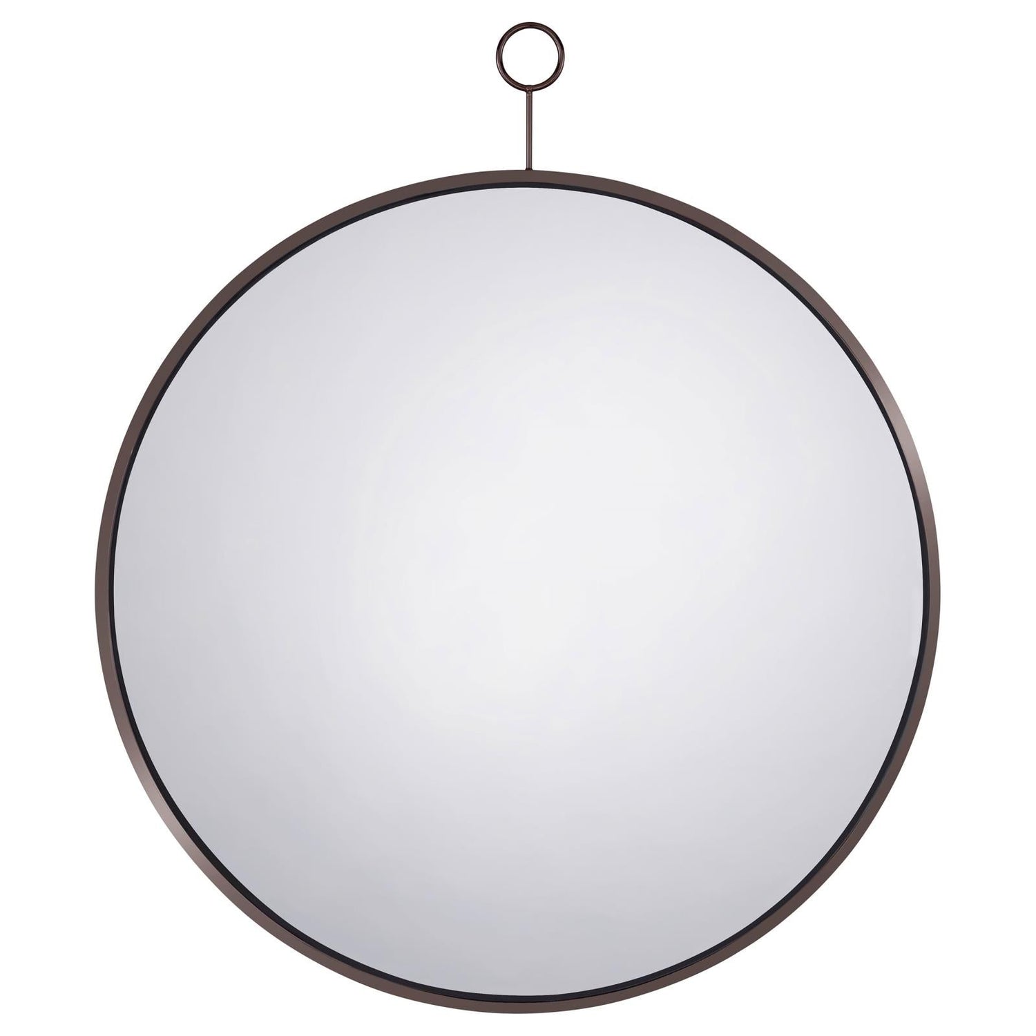 Gwyneth Black Nickel Round Wall Mirror - 961495 - Bien Home Furniture & Electronics