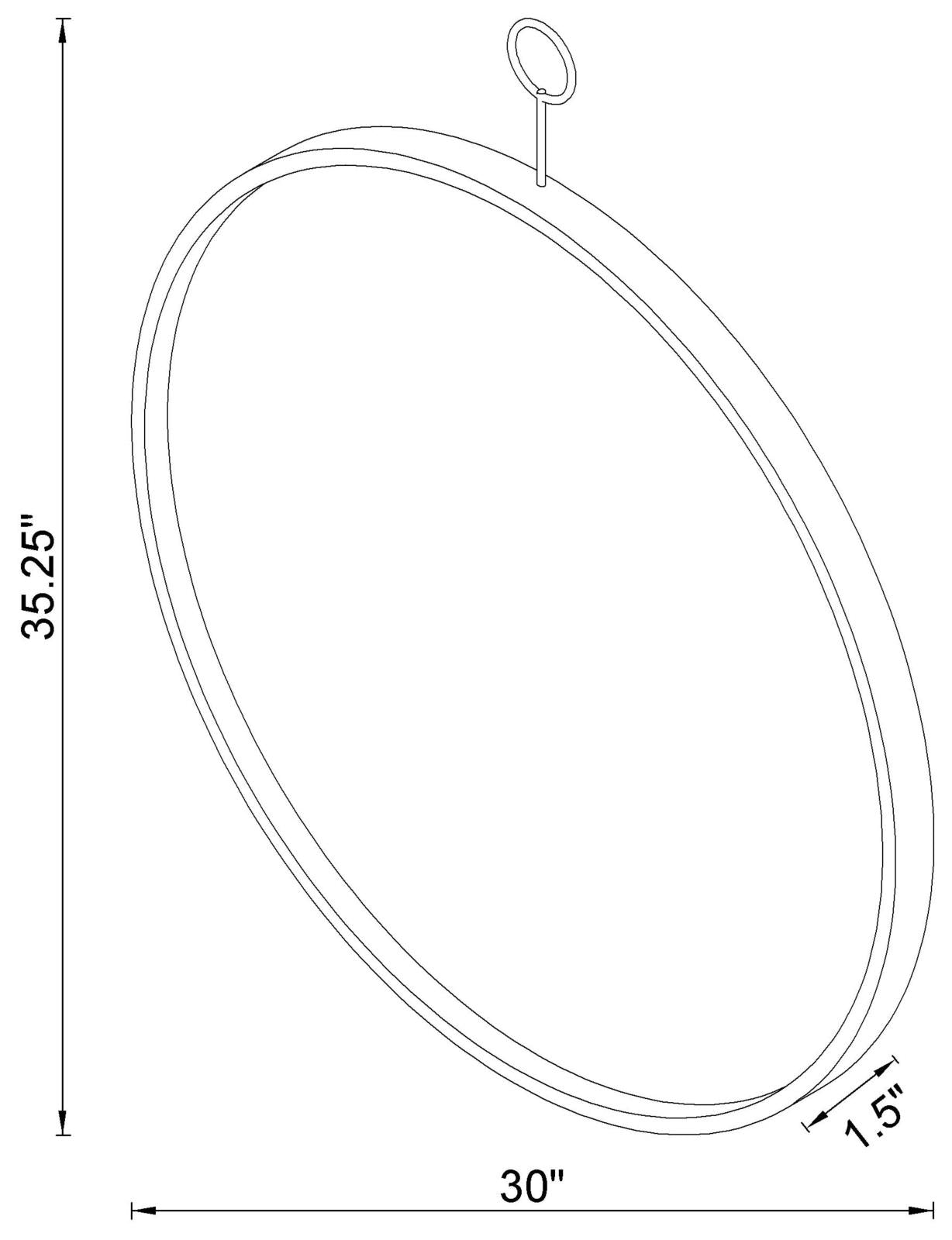 Gwyneth Black Nickel Round Wall Mirror - 961495 - Bien Home Furniture & Electronics