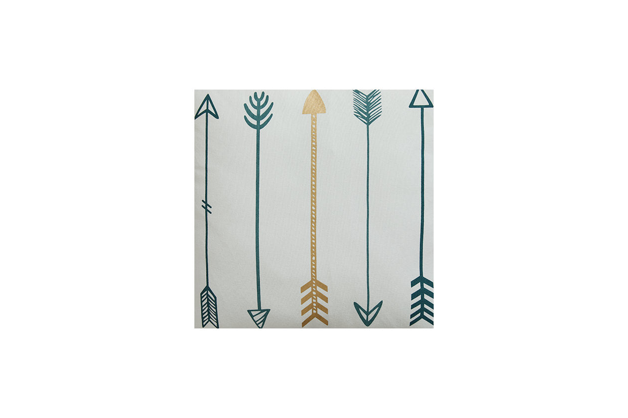 Gyldan White/Teal/Gold Pillow, Set of 4 - A1000994 - Bien Home Furniture & Electronics