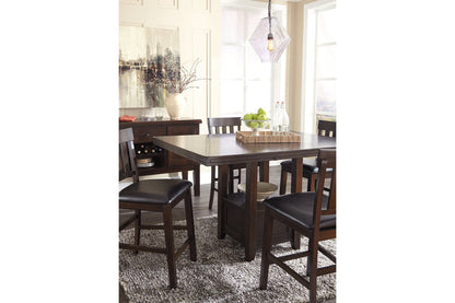 Haddigan Dark Brown Counter Height Dining Extension Table - D596-42 - Bien Home Furniture &amp; Electronics