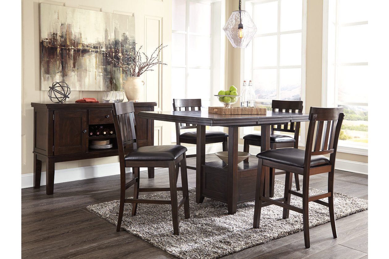 Haddigan Dark Brown Counter Height Dining Extension Table - D596-42 - Bien Home Furniture & Electronics