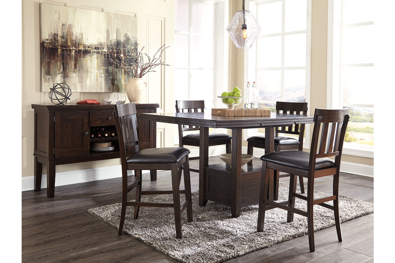 Haddigan Dark Brown Counter Height Dining Extension Table - D596-42 - Bien Home Furniture &amp; Electronics