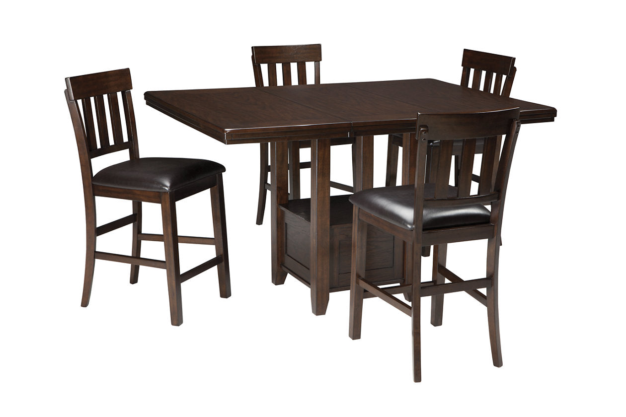 Haddigan Dark Brown Counter Height Dining Extension Table - D596-42 - Bien Home Furniture & Electronics