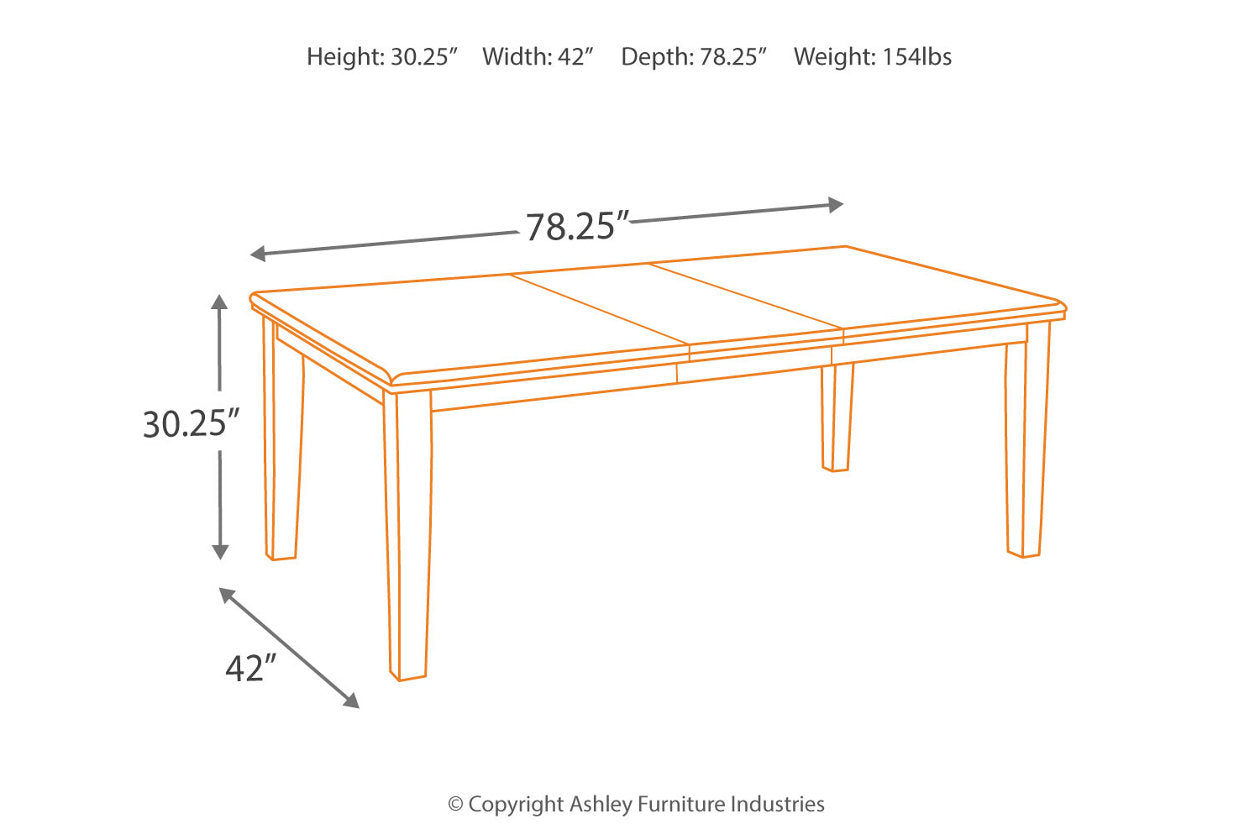 Haddigan Dark Brown Dining Extension Table - D596-35 - Bien Home Furniture & Electronics