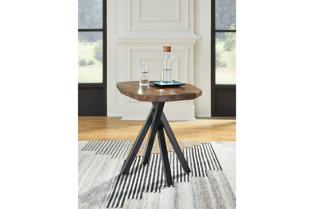 Haileeton Brown/Black End Table - T806-6 - Bien Home Furniture &amp; Electronics