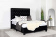 Hailey Upholstered Tufted Platform California King Bed Black - 315925KW - Bien Home Furniture & Electronics