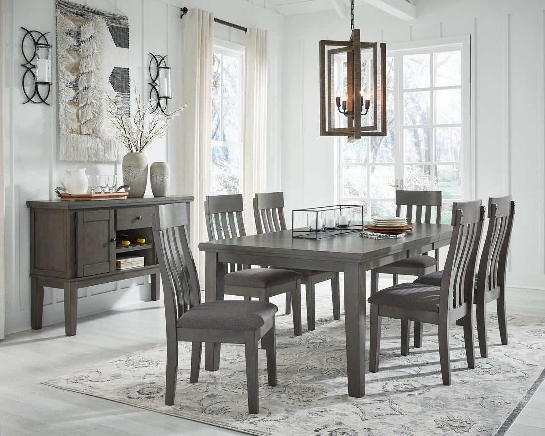 Hallanden Gray Extendable Dining Set - SET | D589-35 | D589-01(3) - Bien Home Furniture &amp; Electronics