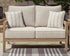 Hallow Creek Driftwood Outdoor Loveseat with Cushion - P560-835 - Bien Home Furniture & Electronics