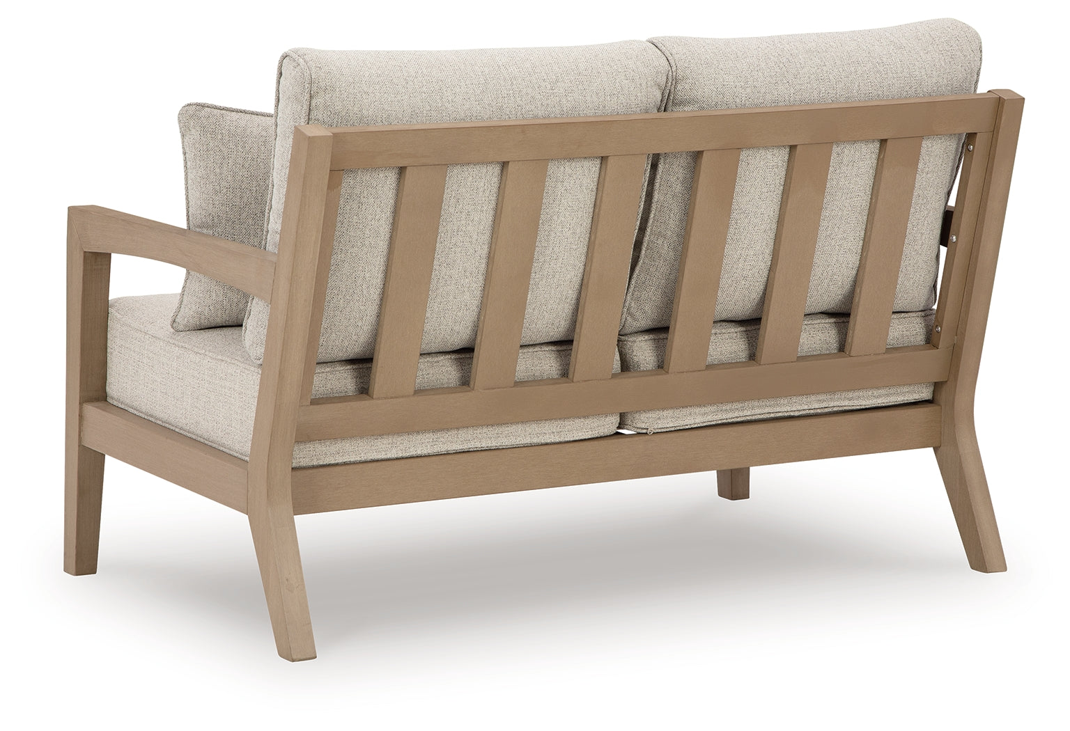 Hallow Creek Driftwood Outdoor Loveseat with Cushion - P560-835 - Bien Home Furniture & Electronics