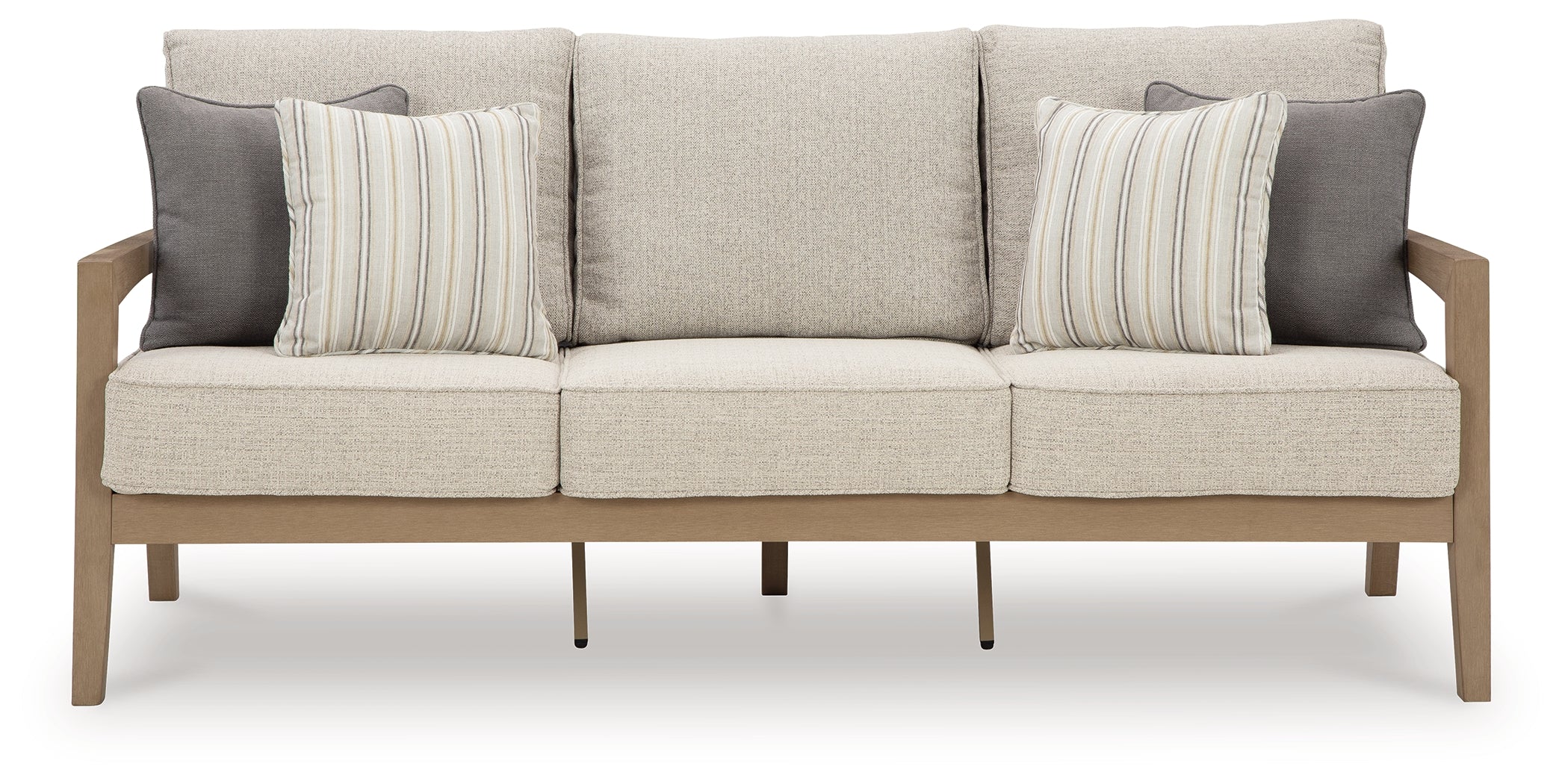 Hallow Creek Driftwood Outdoor Sofa with Cushion - P560-838 - Bien Home Furniture & Electronics