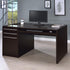 Halston Cappuccino 3-Drawer Connect-it Office Desk - 800982 - Bien Home Furniture & Electronics