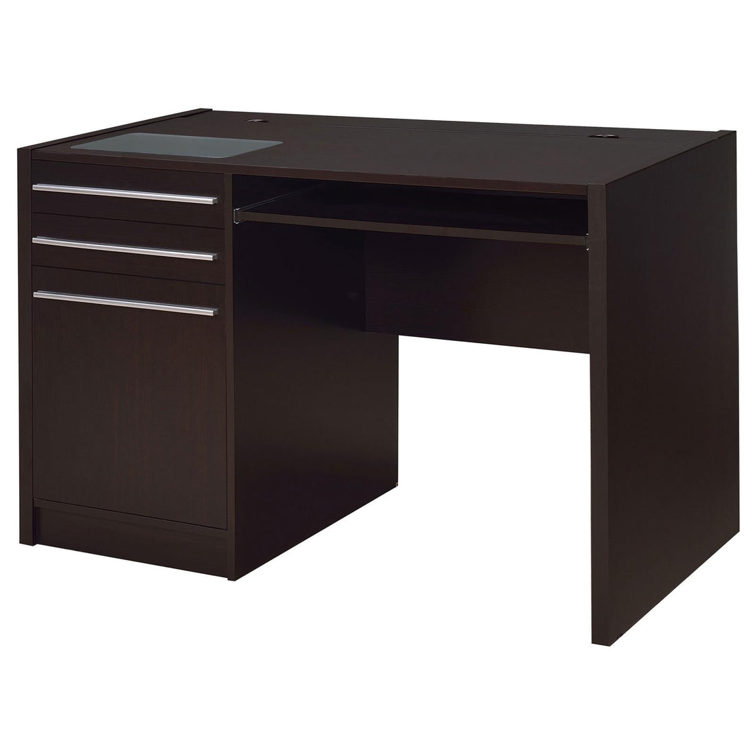 Halston Cappuccino Rectangular Connect-it Office Desk - 800702 - Bien Home Furniture &amp; Electronics