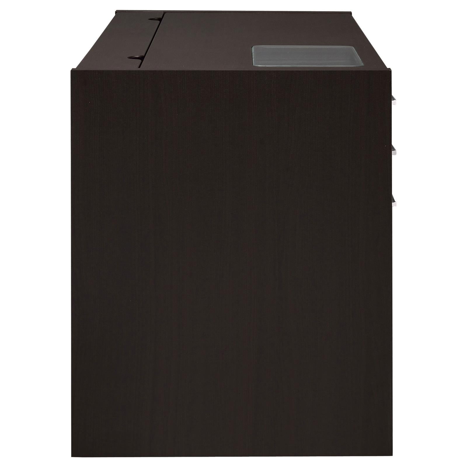 Halston Cappuccino Rectangular Connect-it Office Desk - 800702 - Bien Home Furniture & Electronics