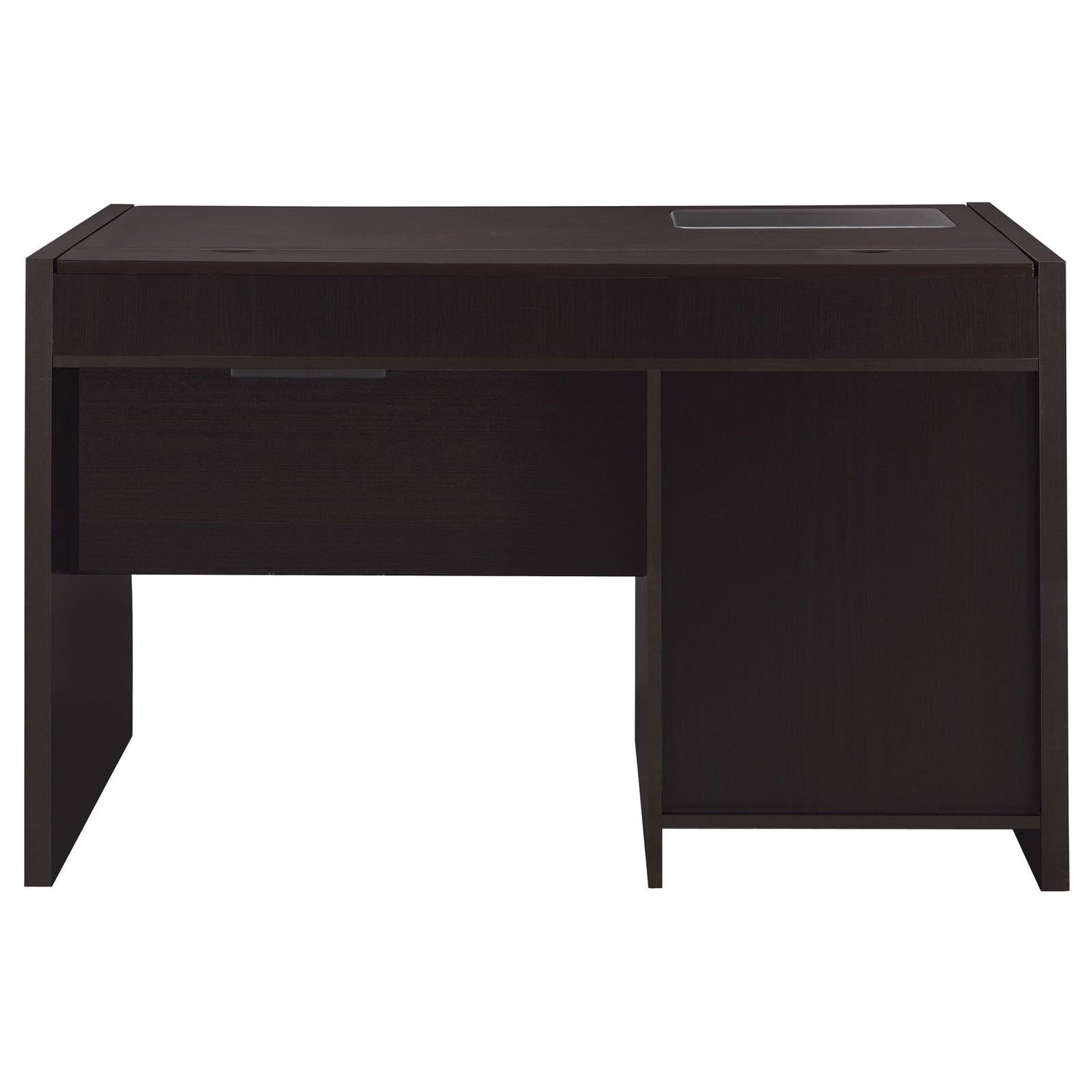 Halston Cappuccino Rectangular Connect-it Office Desk - 800702 - Bien Home Furniture & Electronics
