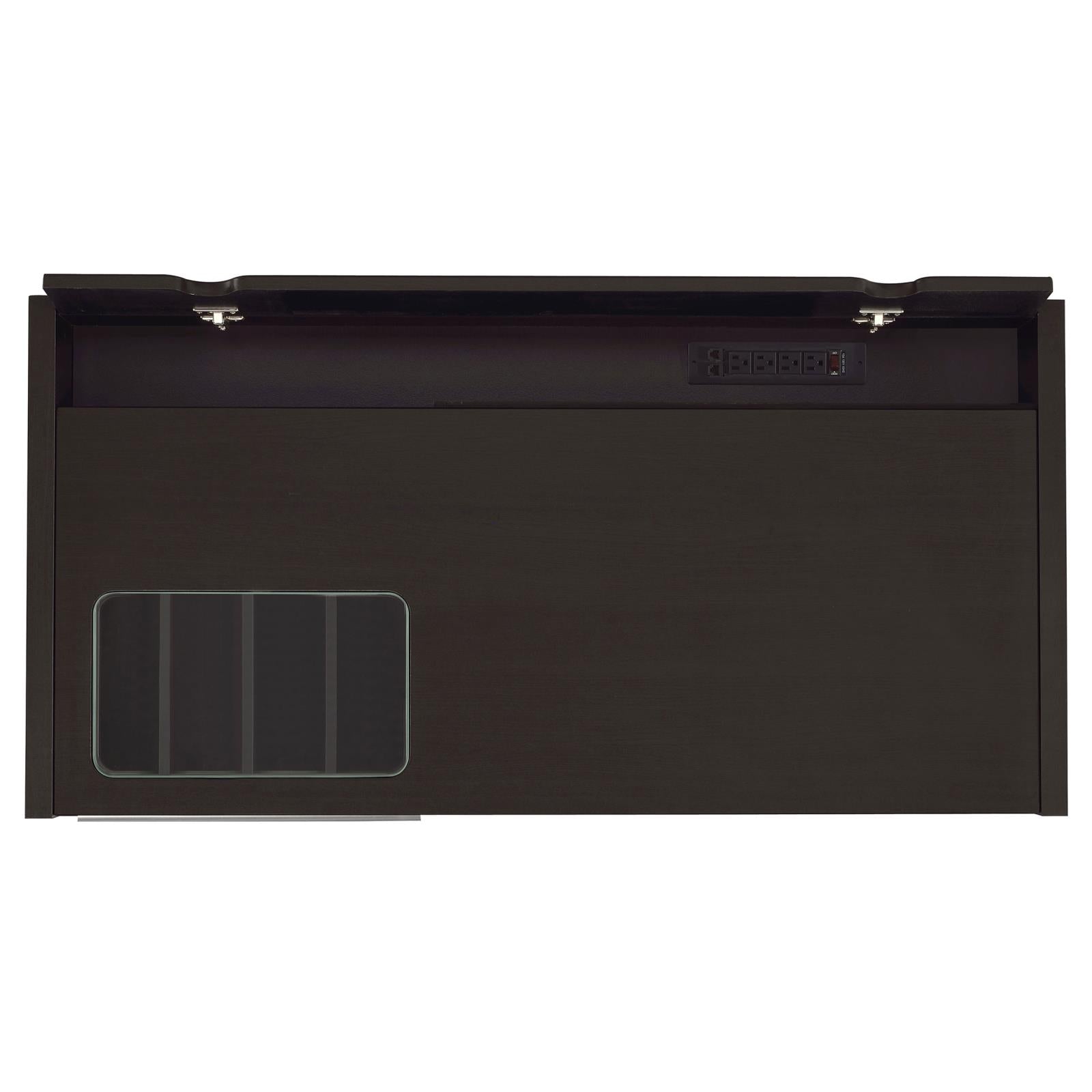 Halston Cappuccino Rectangular Connect-it Office Desk - 800702 - Bien Home Furniture & Electronics