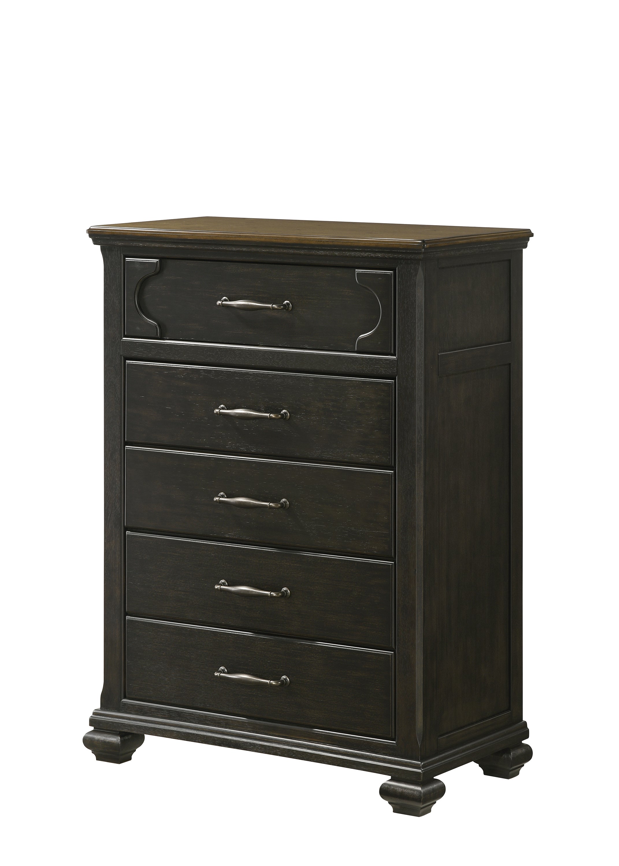 Hamilton Brownish Gray Upholstered Storage Platform Bedroom Set - SET | B6560-Q-HB | B6560-Q-FBD | B6560-KQ-RAIL | B6560-2 | B6560-4 - Bien Home Furniture & Electronics