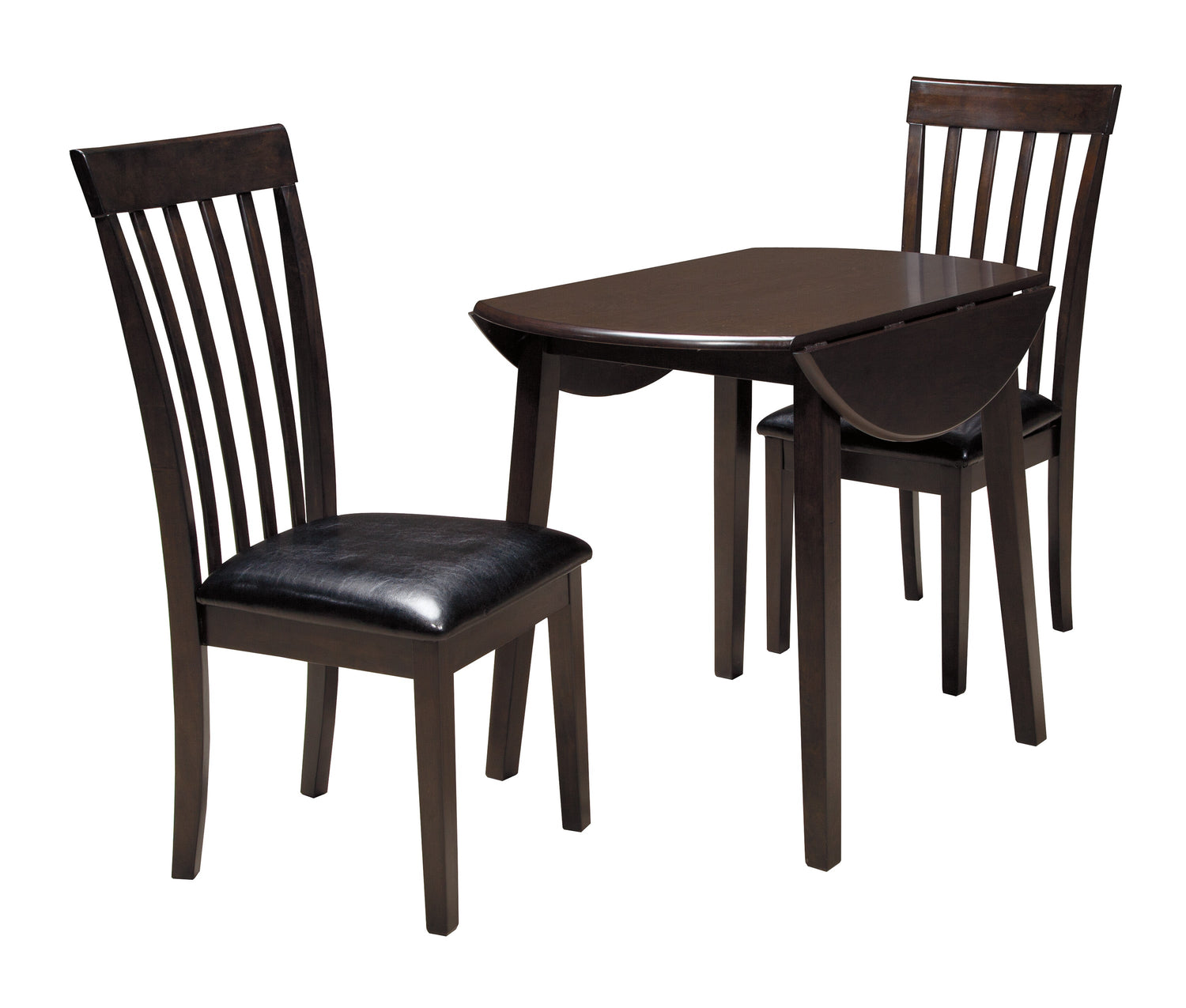 Hammis Dark Brown 3-Piece Drop Leaf Dining Set - SET | D310-15 | D310-01 - Bien Home Furniture & Electronics