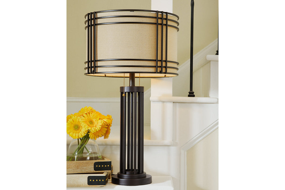 Hanswell Dark Brown Table Lamp - L208294 - Bien Home Furniture &amp; Electronics