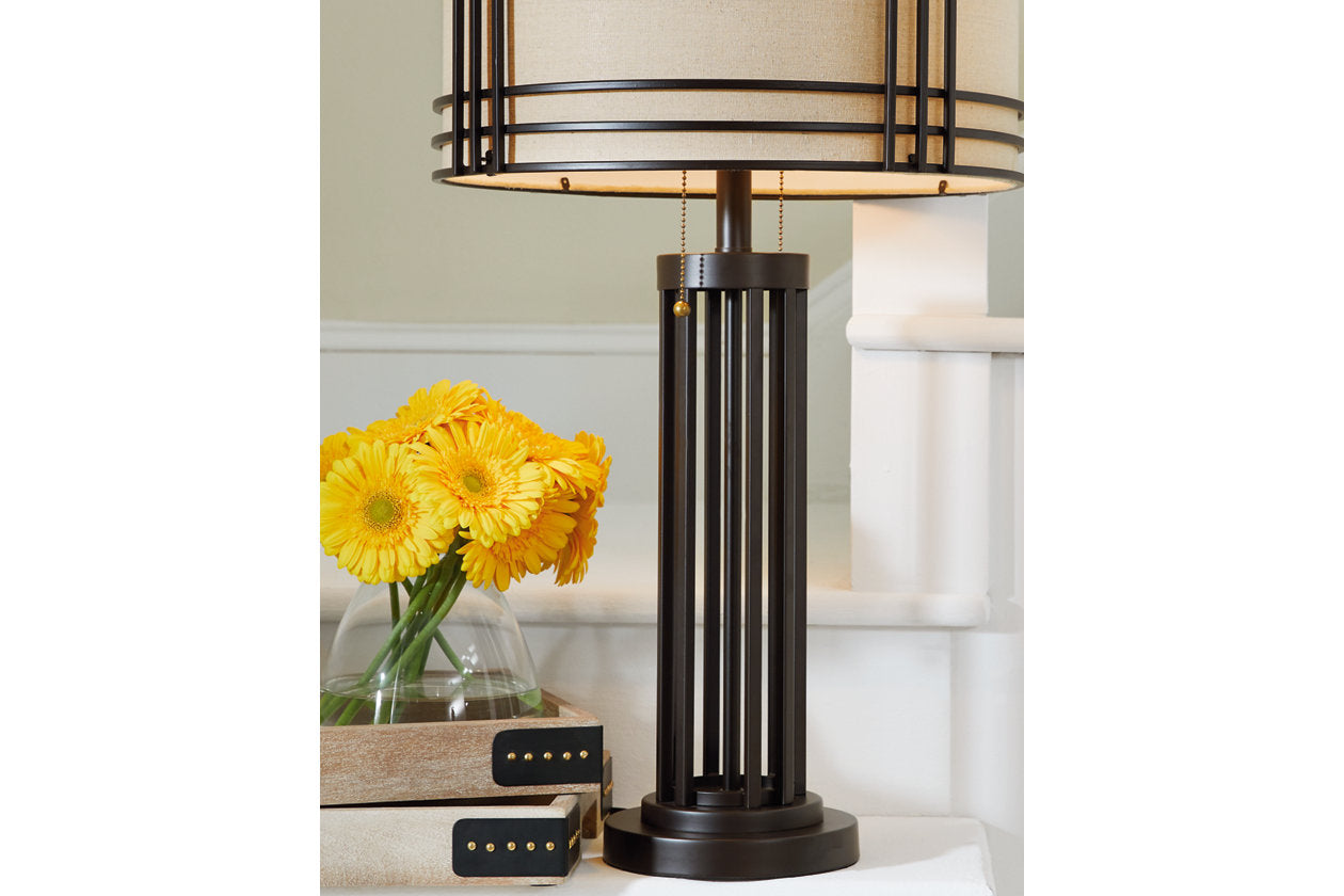 Hanswell Dark Brown Table Lamp - L208294 - Bien Home Furniture & Electronics