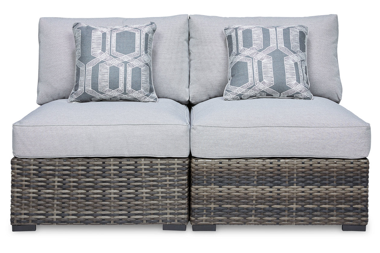 Harbor Court Gray Armless Chair with Cushion, Set of 2 - P459-846 - Bien Home Furniture & Electronics