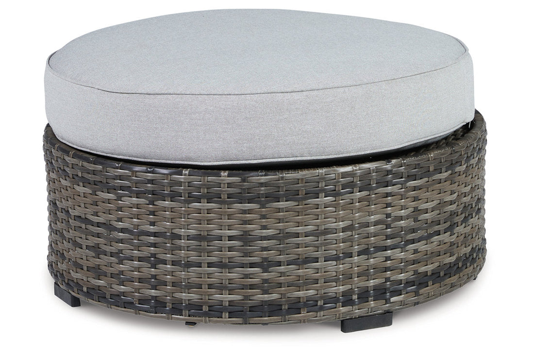 Harbor Court Gray Ottoman with Cushion - P459-814 - Bien Home Furniture &amp; Electronics