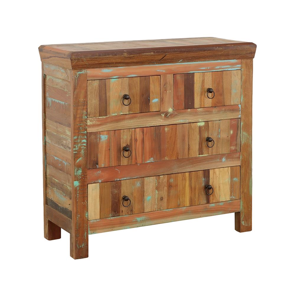 Harper Reclaimed Wood 4-Drawer Accent Cabinet - 950366 - Bien Home Furniture & Electronics