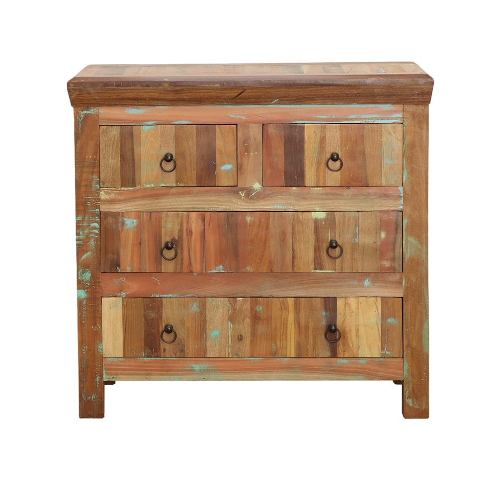 Harper Reclaimed Wood 4-Drawer Accent Cabinet - 950366 - Bien Home Furniture & Electronics